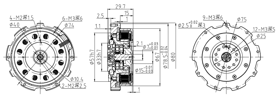 西格虎CPM-8025第三代關(guān)節(jié)電機(jī)(圖2)